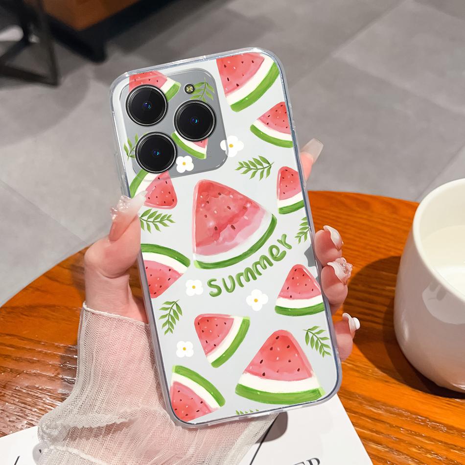 Simple Creative Case For Realme C63 C61 Transparent Back Cover For Realme C 61 C 63 Soft Slim Silicone Shockproof Funda Bumper