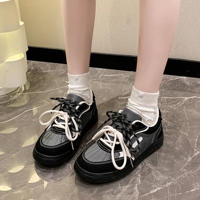 2024 Горячая Распродажа Сочетание Цветов Круглый Носок Перекрестный Ремешок Женские Спортивные Туфли Плоский Каблук Мелкий Вырез Уличная Обувь Zapatos Mujer