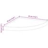 Corner Floating Shelf High Gloss Grey 35 x 35 x 3.8 cm MDF