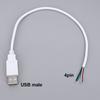 5V USB 2.0 Женский Мужской 4-контактный Проводной Кабель Питания Разъем Зарядки Удлинитель белый 0.3м 1м для компьютерных аксессуаров