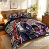 Jojos Bizarre Adventure Pattern Bedding Quilt Set Quilt Cover Pillowcase Home Birthday Gift(1 * duvet cover + 2 * pillowcase, without core)