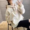 2022 Korean Loose-Fit Hooded Sweater for Women - Plus Velvet, Lazy Style