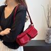Ретро сумка под мышкой, двойные карманы, ПУ кожа, сумка для покупок, модная однотонная дизайнерская сумка под мышкой, на молнии, портативная, женская шикарная сумка-хобо