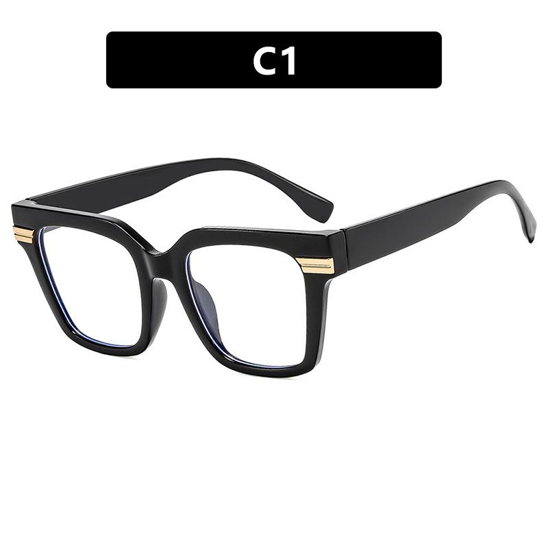 Thick Frame Oversized Square Reading Glasses Women Men Blue Light Protection Big Black Eyeglasses Transparent Computer Glasses