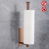 Rose Gold Toilet Paper Holder Adhesive 304 Stainless Steel for Bathroom Kitchen Paper Towel Roll Rack Long Tissue Hanging Black