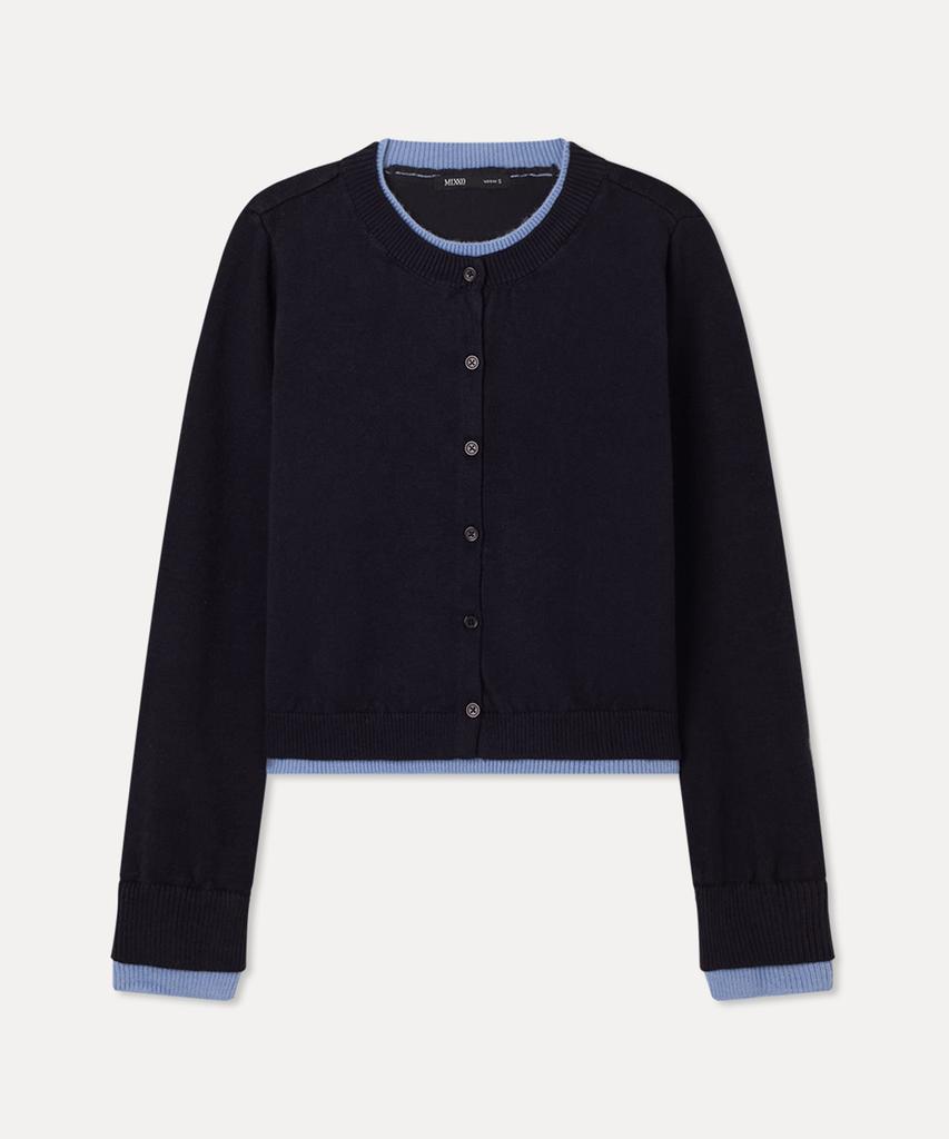 MIXXO Пуловер с пуговицами, многослойный, с цветовыми блоками Re Kag121T_Miwkag37Qt