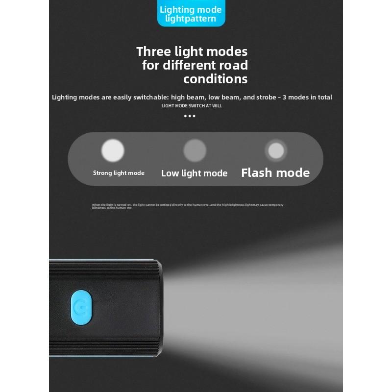 Luz delantera para bicicleta recargable USB con bocina para ciclismo nocturno de montaña