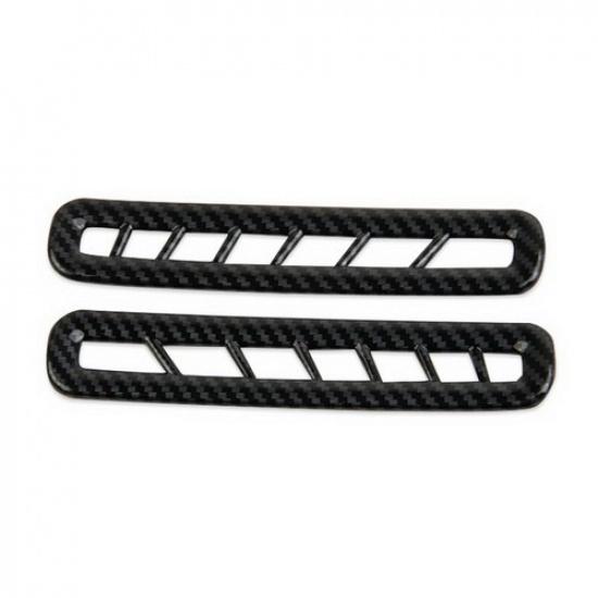 Carbon fiber style interior door A/C outlet vent cover trim fit for Ford Mustang