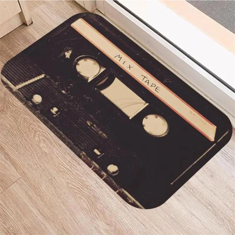 3D Cassette Music Tape Door Mat Home Carpet Non-slip Retro  Bathroom Toilet Kitchen Floor Mats Living Room Entrance Decor Rugs