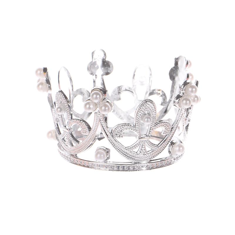 Mini Birthday Crown Cake Decoration Peach Heart Crown Baking Decor