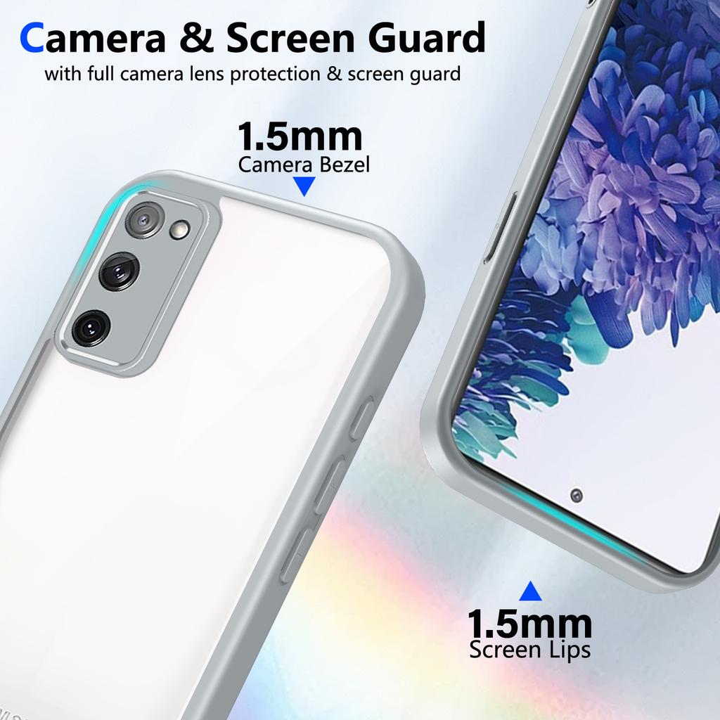 Для Samsung Galaxy S20 FE S20FE Чехол с воздушной подушкой Ударопрочный Силиконовый бампер Прозрачная Матовая задняя крышка Жесткий чехол для Samsung S20 FE