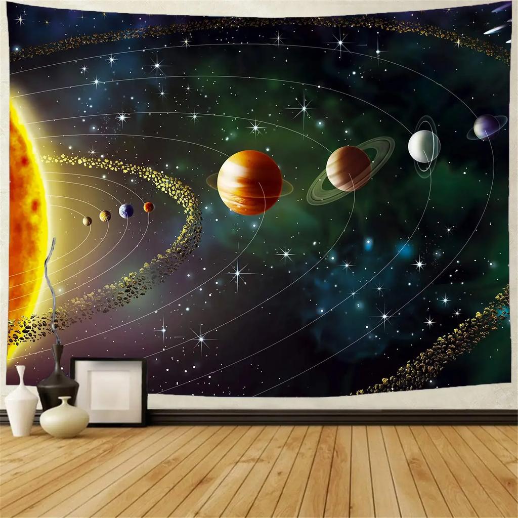 VIKAMA Dream Universe Tapestry Extraterrestrial Mountains And Lakes Scenery Tapestry Decorative For Living Room Sofa Background