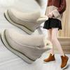 New Snow Boot Style Short Mini Winter Sheepskin Boots Women Waterproof Natural Wool Ankle Boots Fur Lined Ankle Warm Flat Shoes