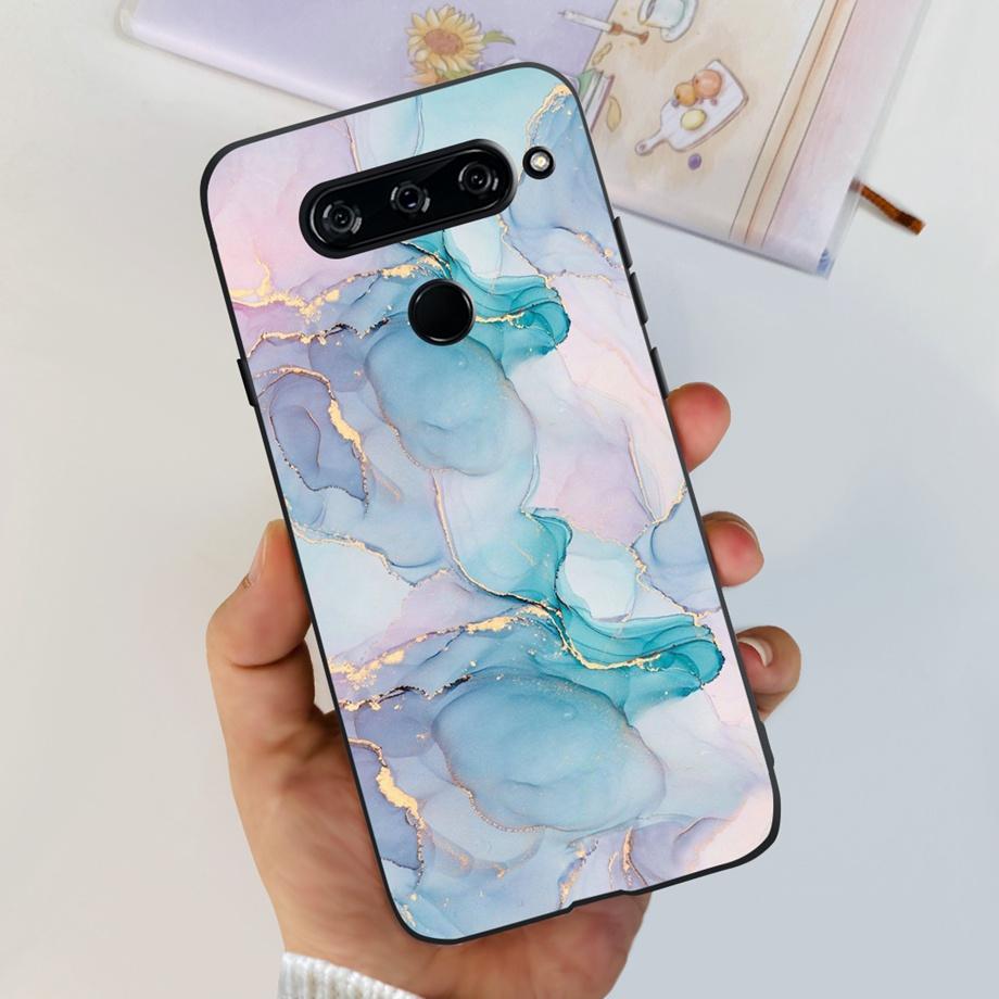 Чехол-крышка для LG V40 ThinQ Для LG V35 V35+ ThinQ Мягкие ТПУ Силиконовые Чехлы Модный Цветочный Милый Рисунок Funda Для LGV40 ThinQ Capa