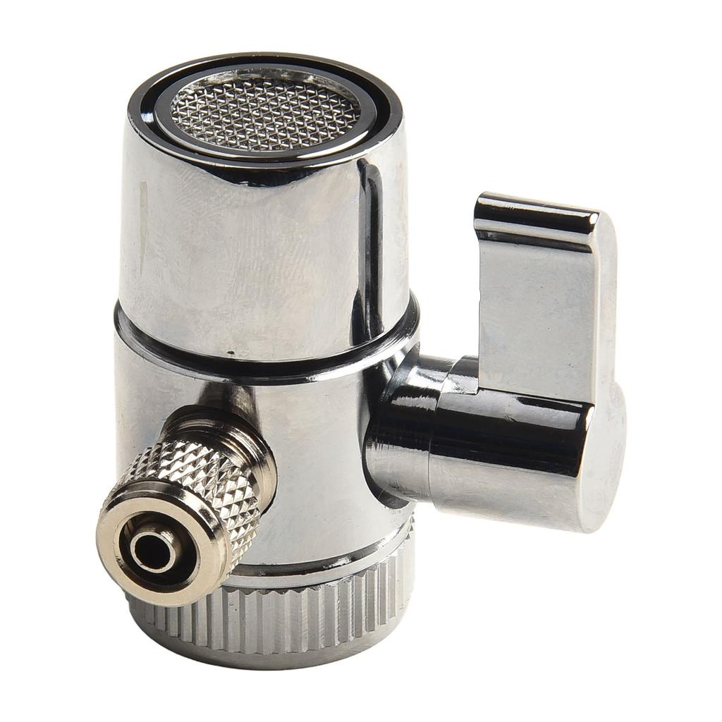 Above Counter Water Filter Faucet Diverter Valve Faucet Splitter Silver Sink Faucet Diverter Valve Water Filter Metal Tube O