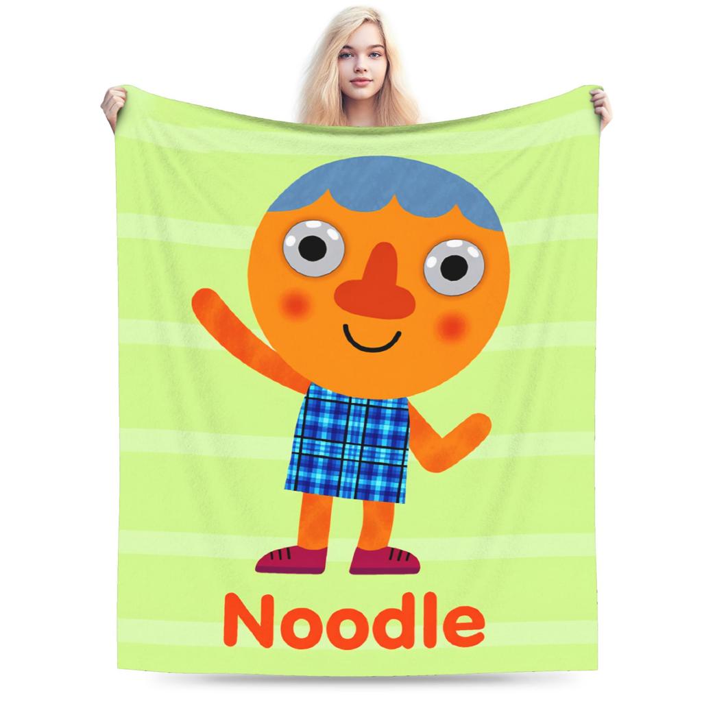 Noodle & Pals Микро Мягкие Теплые Одеяла Супер Простой Детский Плюшевый Плед Графический Спальня Фланелевая Постельная Простыня Диванная Кровать Покрытие