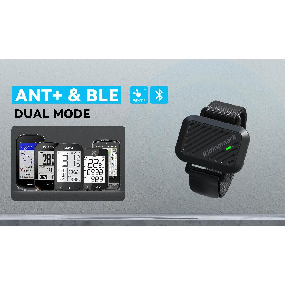 Ridingmark H100 Датчик сердечного ритма Наручный ремешок для руки BLE ANT+ IPX6 Спортивные аксессуары для велоспорта и езды Аксессуары для мониторинга сердечного ритма