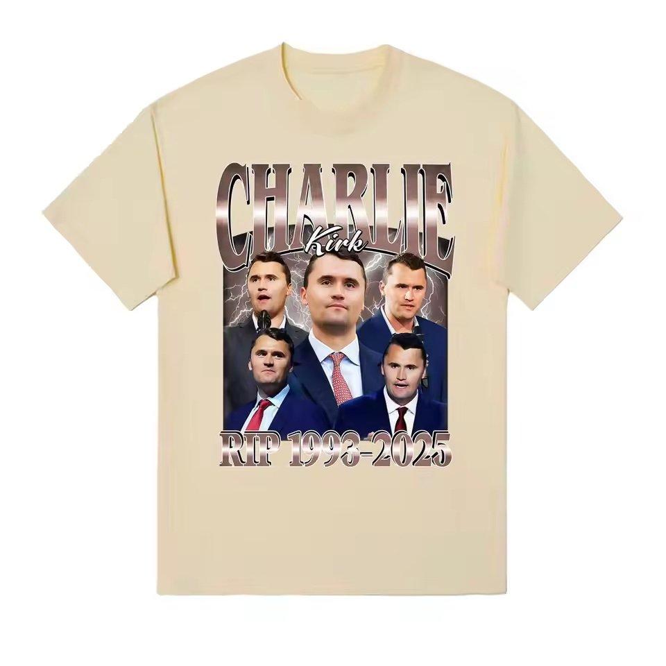 Trendy Classic Charlie Kirk RIP 19932025 White Casual TShirt Mens and Womens Luxury Brand Top