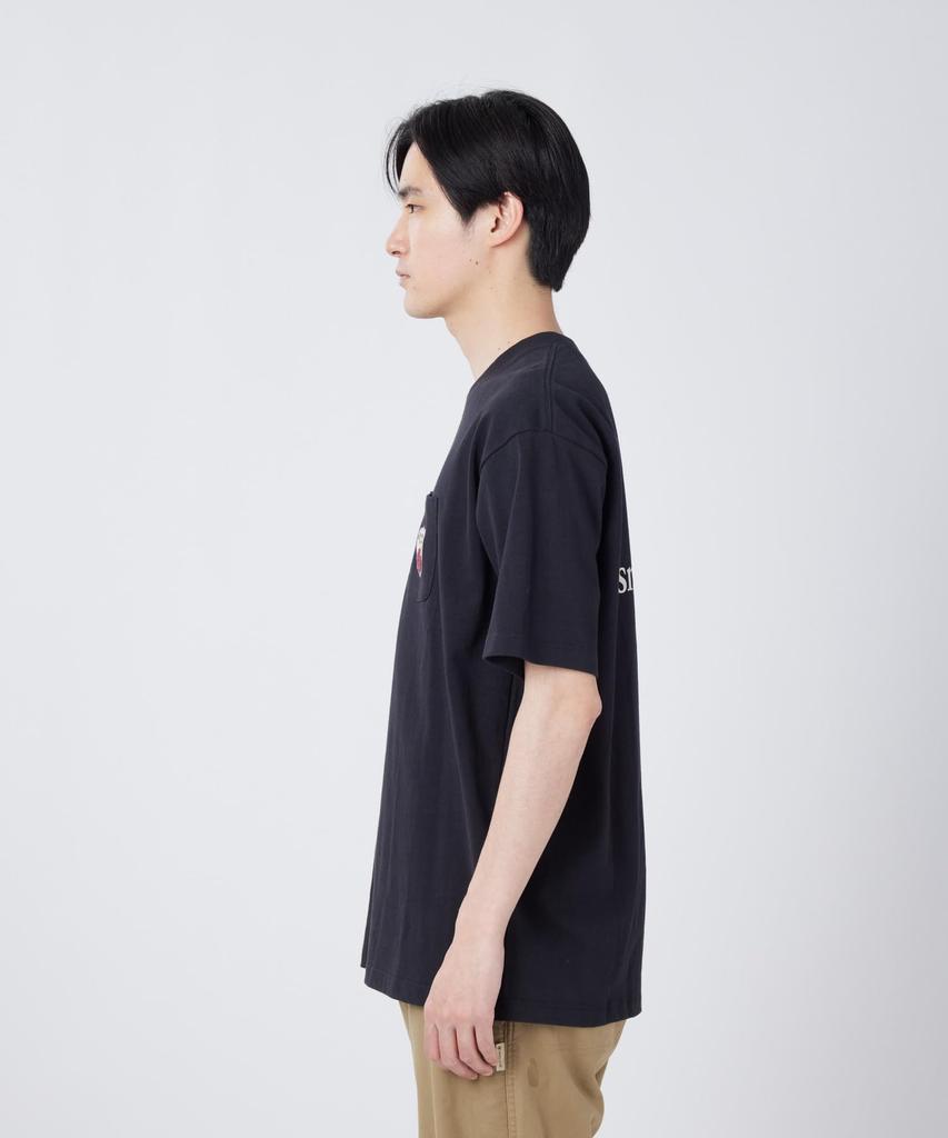 Snow Peak Trad Label Pocket Heavy T-Shirt SPTL-TS-26SU906, Black, Size M. Unisex heavyweight short-sleeve tee with a chest pocket.
