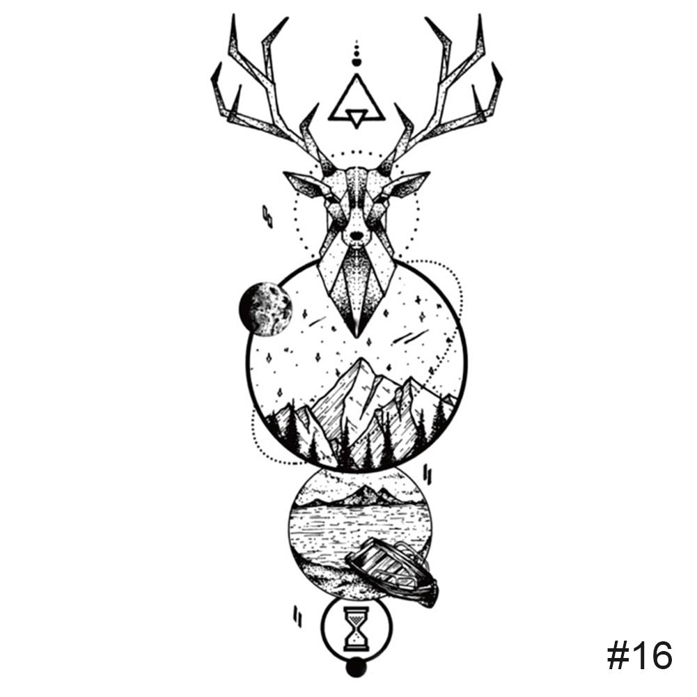 Временные маленькие свежие черные татуировки наклейки водонепроницаемые долговечные татуировки наклейки рука нога грудь боди-арт татуировка