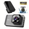 Dual Lens Dash Cam with Night Vision, 3" HD 1080P, WiFi, and Front & Rear Recording