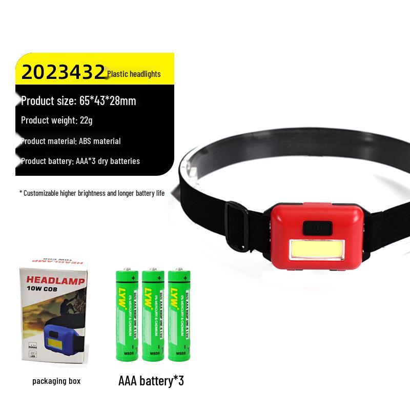 Светодиодный лазерный фонарь с двумя режимами света, перезаряжаемый налобный фонарь - Суперяркий, длительное время работы от аккумулятора, идеально подходит для ночной рыбалки