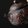 China Jianshui Purple Clay Black Ceramic Handmade Full Dragon Carving Teapot Kettle Porcelain Kung Fu Tea Set Drinkware