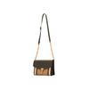 Burberry Flap Closure Adjustable Shoulder Strap Cotton Linen Crossbody Bag Women Shoulder Bag Black Multicolor 80803211