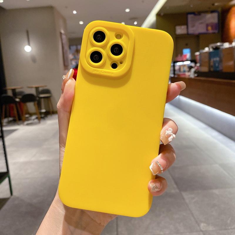 Luxury Silicone Shockproof Soft Phone Case For iPhone 17 Air 17 Pro Max 16 15 14 13 Solid Color Cover