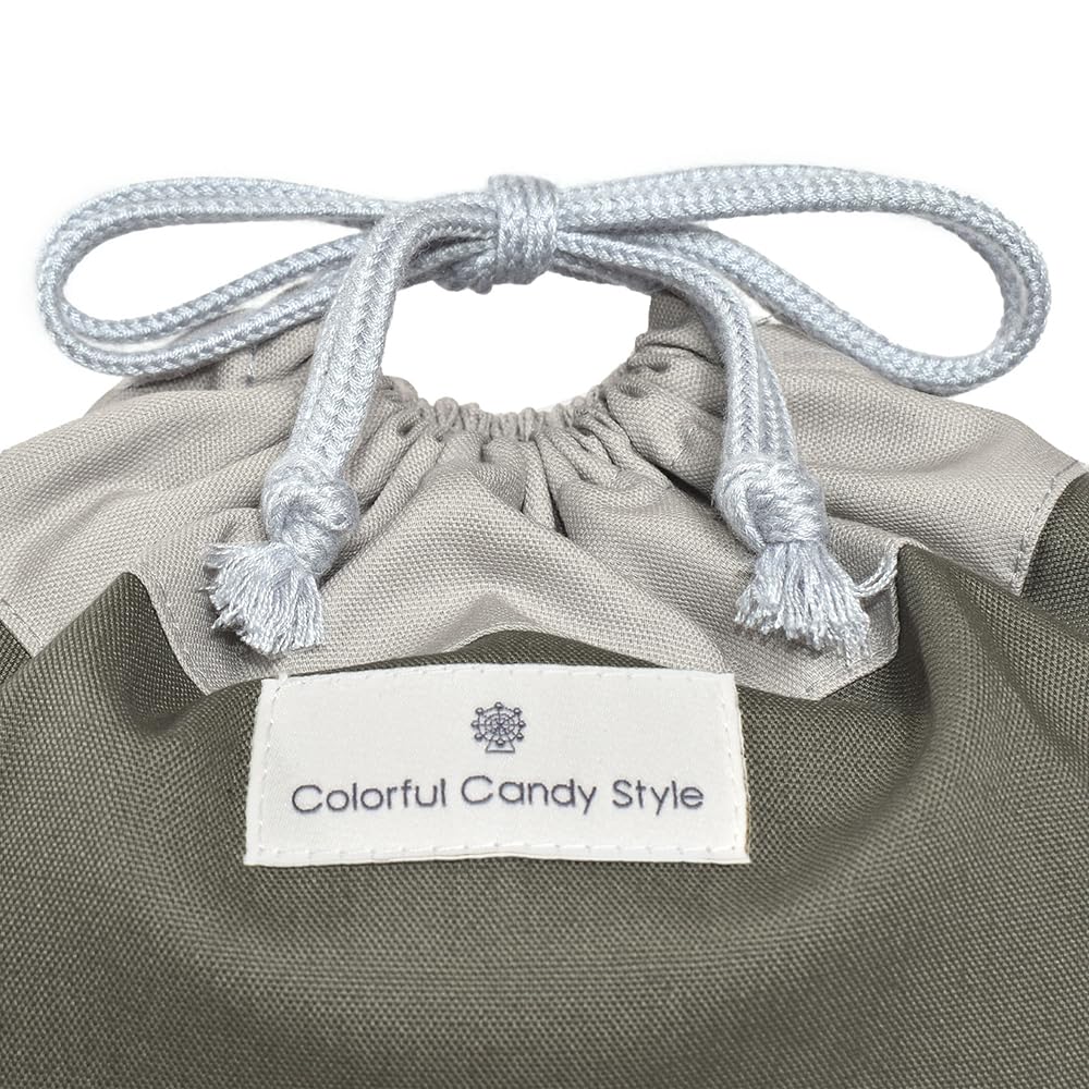 COLORFUL CANDY STYLE Drawstring Bag Set Lunch and Cup In Charcoal A Stylish Gift for Boys and Kids Looking for a Great Gift for Kindergarten or School