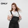 ONLY Women's Vintage Raw Hem High-Waist Denim Overall Shorts