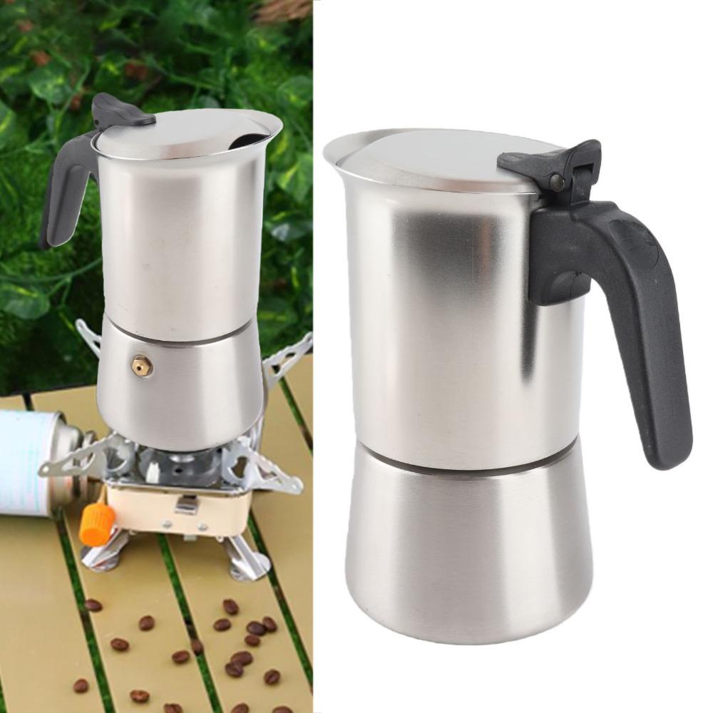 Double Valve Moka Pot 200 Ml Capacity Cold Extraction Pot Stovetop Coffee Maker Coffee Brewing