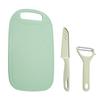 3 In 1 Kitchen Cutting Board Set PP Plastic Cutting Board with Peeler and Knife Cooking