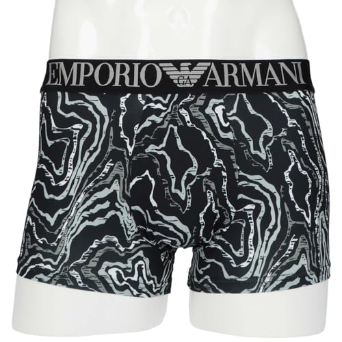 Боксеры-шорты из микрофибры с принтом по всей поверхности Emporio Armani, Застежка спереди, Размер ЕС, Мужские, Брендовое нижнее белье, Размер S (Размер ЕС), 54045350, 74. фиолетовый
