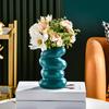 Flower Vase High Durability Smooth Edge Shatterproof Modern Table Spiral-Shaped Flower Vase Centerpieces Decoration AVE