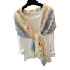 Summer Silk Scarf Shawl Sun Protection Dual-purpose Yarn Scarf Scarf Spring and Autumn Versatile Decorative Cotton and Linen Scarf Beach Towel