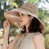 Новая этническая складная двусторонняя шляпа-ведро, шляпа от солнца с очень широкими полями, дорожная, для отпуска, защита от УФ-лучей, шляпа от солнца