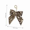 Polyester Leopard Print Keychain Fabric Keyring Accessory Y2K Style Bow Bag Charm  Gift