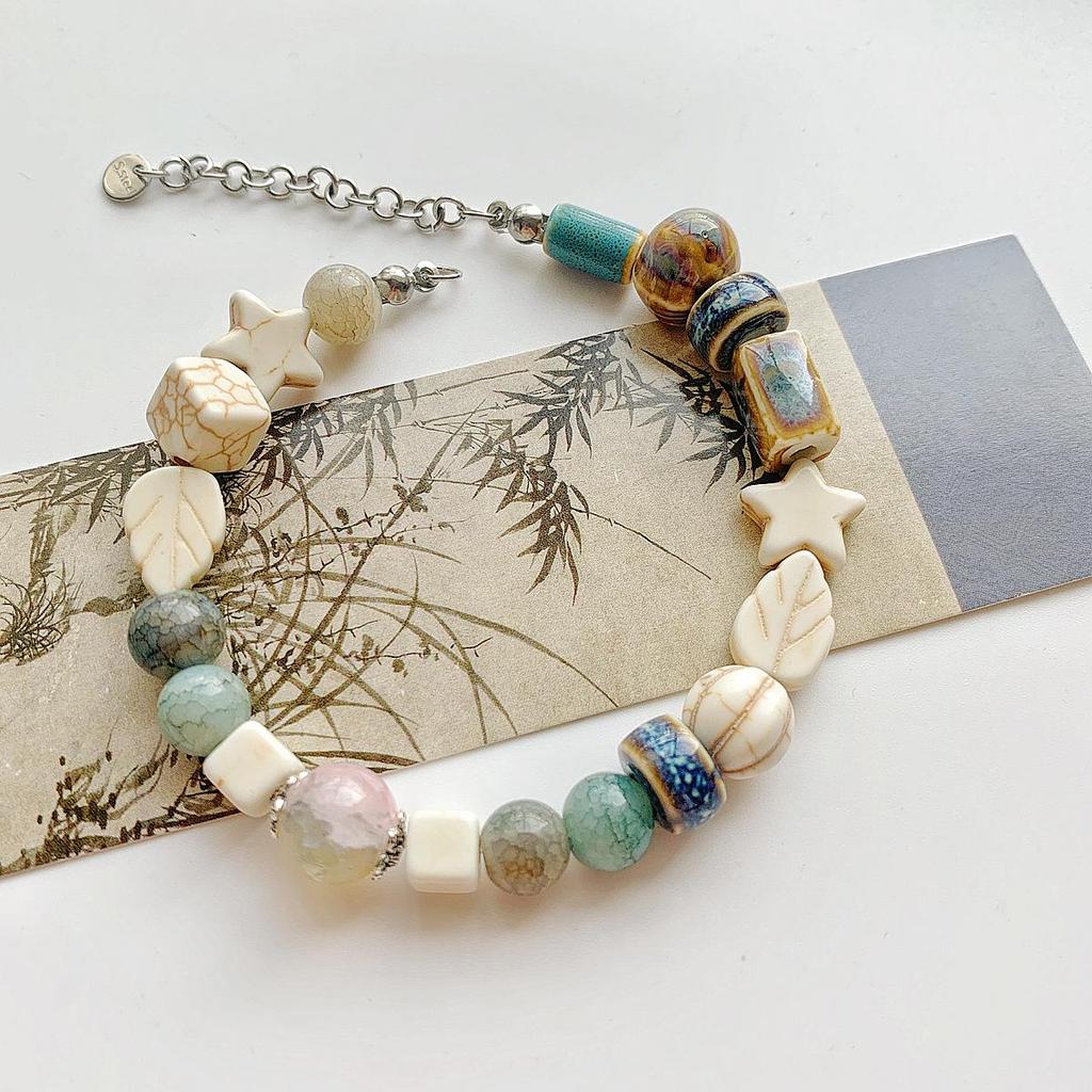 High-Temp Ceramic Glazed Round Spacer Beads for DIY Jewelry