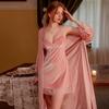 New Winter Robe Dress Suit Women's Autumn Solid Color Velvet Backless Nightgown with Breast Pads Casual Home Wear
