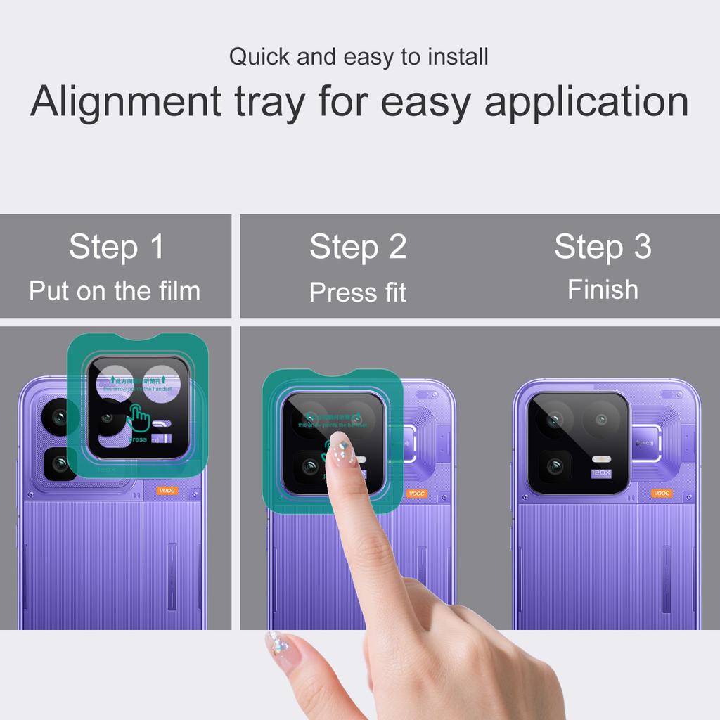 Для Realme Neo 8 5G Стекло IMAK Высококачественная Стеклянная Пленка на Объектив Версия с Автопозиционированием Черная Версия