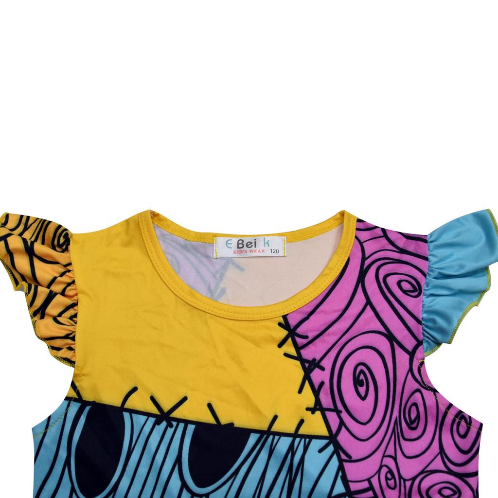 In Stock Sally Dress - Halloween Costume & Party Wear (Nightmare Before Christmas, Girl's Performance Outfit)