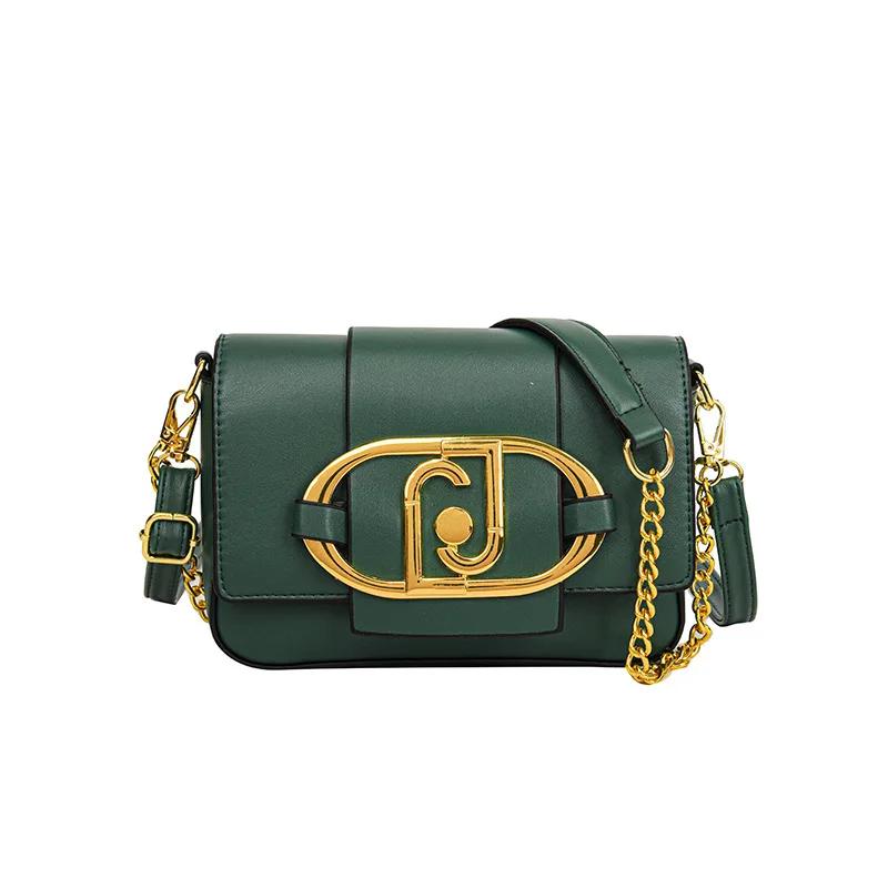 Многофункциональная сумка через плечо с металлической пряжкой и цепочкой для женщин, сумка через плечо с замком, роскошный дизайн, квадратные сумки, новая мода