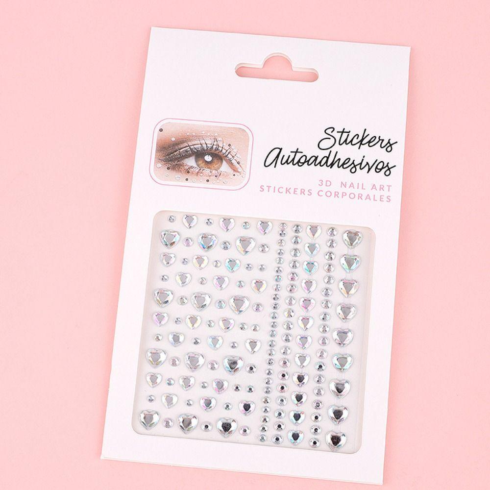 Кристальная радуга, драгоценные камни для лица, ювелирная наклейка с бриллиантами, сценическое украшение, 3D украшение для нейл-арта