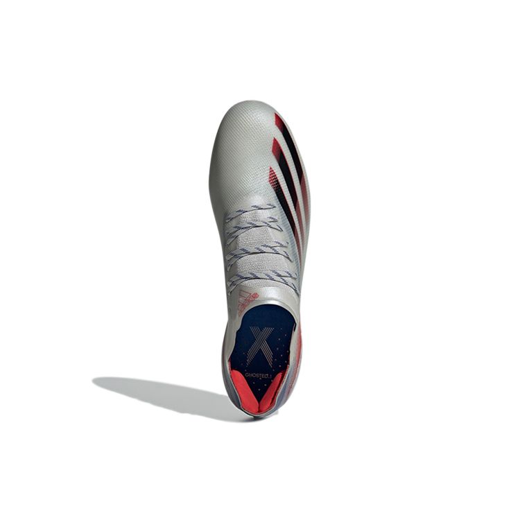 adidas X Ghosted Круглый носок Шнуровка AG (Резиновые короткие шипы) Нескользящие Прочные Футбольные Бутсы Мужские Футбольные Бутсы Серые Красные G54838