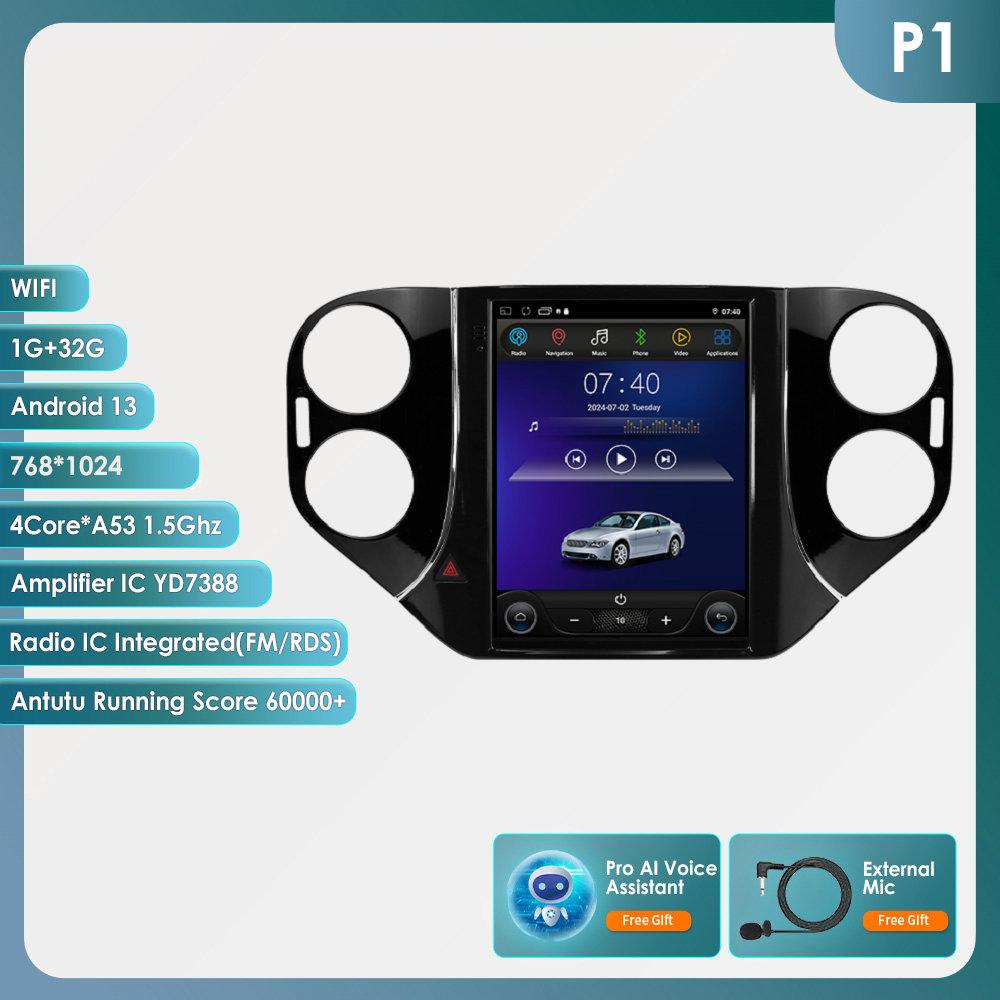 OSSURET Android Car Radio для VW Volkswagen Tiguan 2007-2016 Мультимедиа 9,7-дюймовый вертикальный экран Carplay Android Auto GPS RDS FM Интеллектуальный экран
