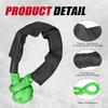 2 Pack Green Soft Shackle 57,000 LBS Breaking Strength 1/2 Inch X 22 Inch With Protective Sleeve For Off-Road Sailing Trucks 4X4 UTV Synthetic Road