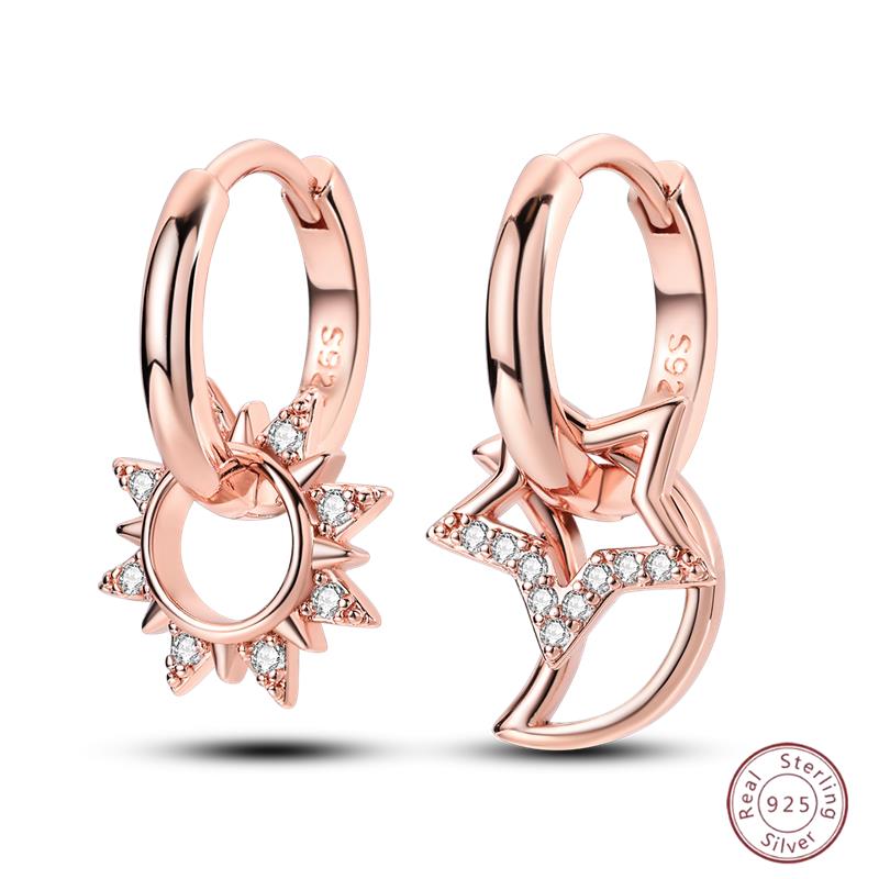 Серьги-кольца из серебра 925 пробы, минималистичные, золотые, круглые, модные, с застежкой-пряжкой с цирконием, свадебные украшения, подарок для женщин