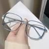 Anti Blue Light Myopia Glasses Large Irregular Glasses Women Polygon Spectacle Frame New Flat Lens Glasses