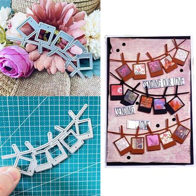 Вырубки для бордюра фотостены для изготовления открыток, вырубки для подвесок, металлическая форма для вырубки, вырубки для скрапбукинга, DIY травленый тисненый трафарет для рукоделия